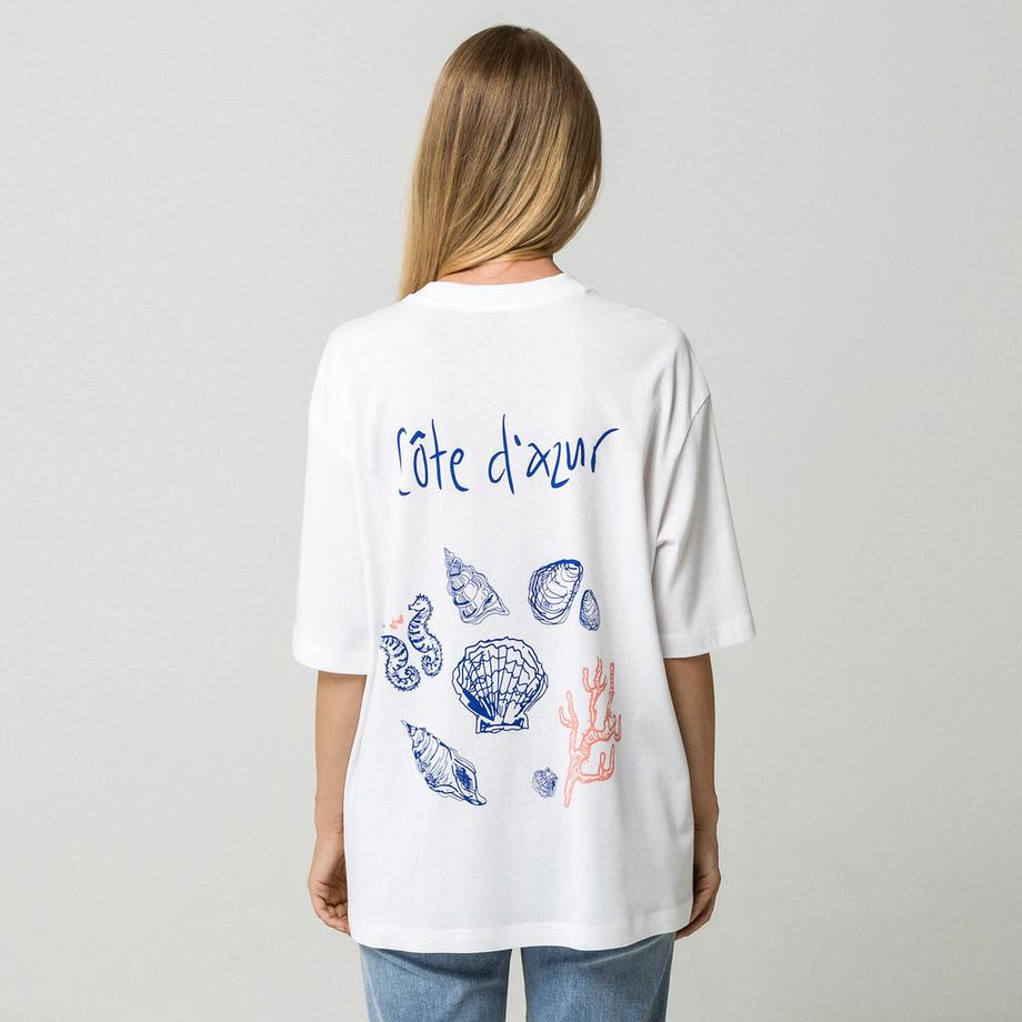 Gina Tricot T-shirt oversize à col rond  