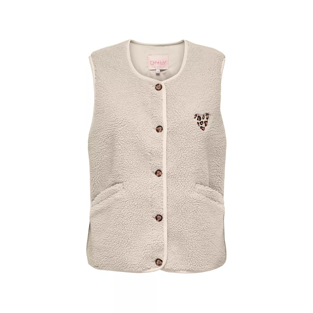 Only - Gilet, für Damen, Ecru, Größe L