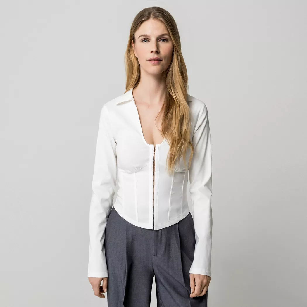 Gina Tricot - Bluse, für Damen, Weiss, Größe 40
