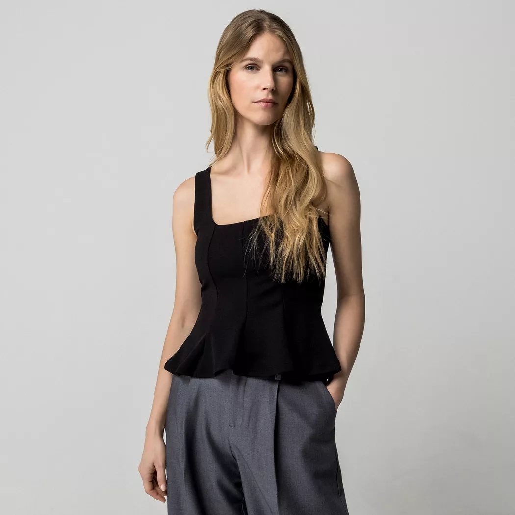 Gina Tricot - Top, für Damen, Black, Größe XS