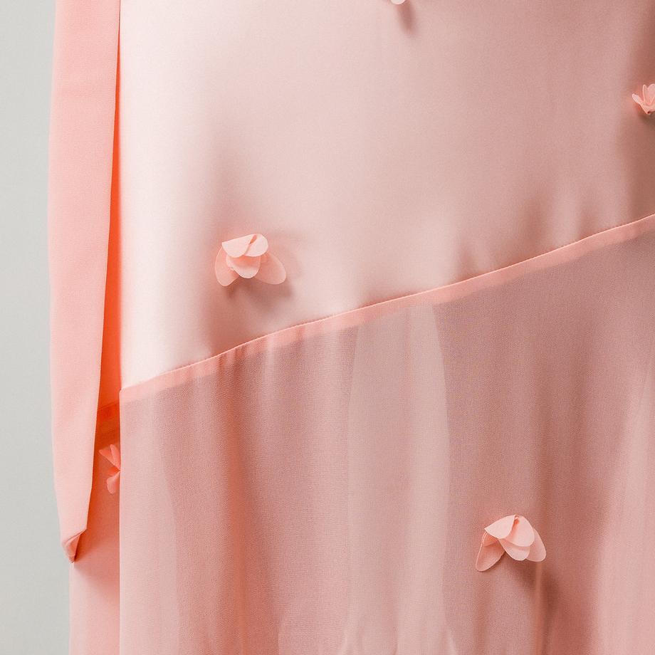 Gina Tricot Abito lungo in raso con scollo a choker  