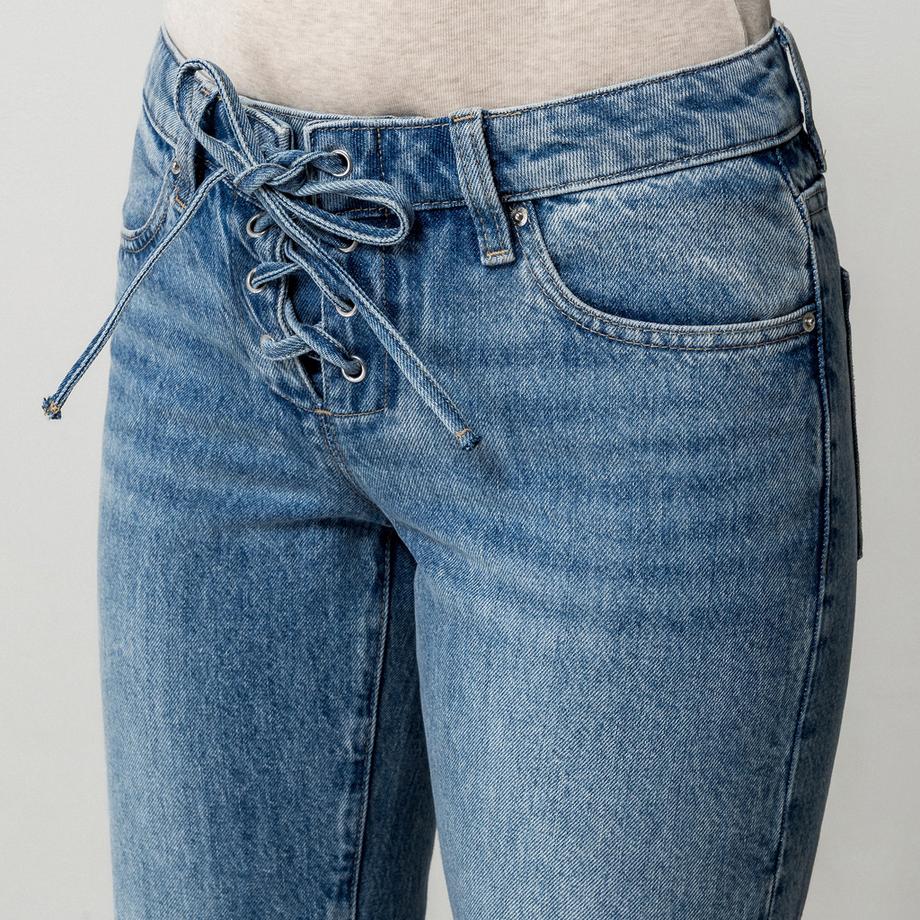 Gina Tricot Jeans con lacci gamba dritta  