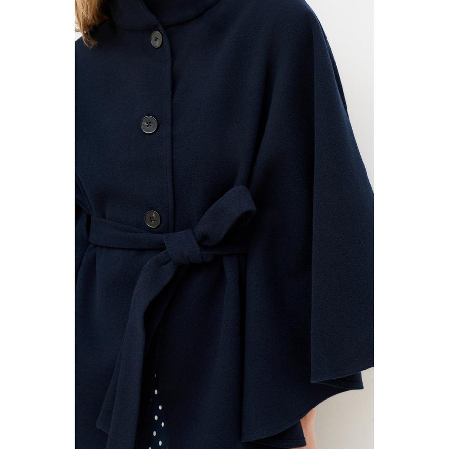 Caroll Poncho à col montant et ceinture  
