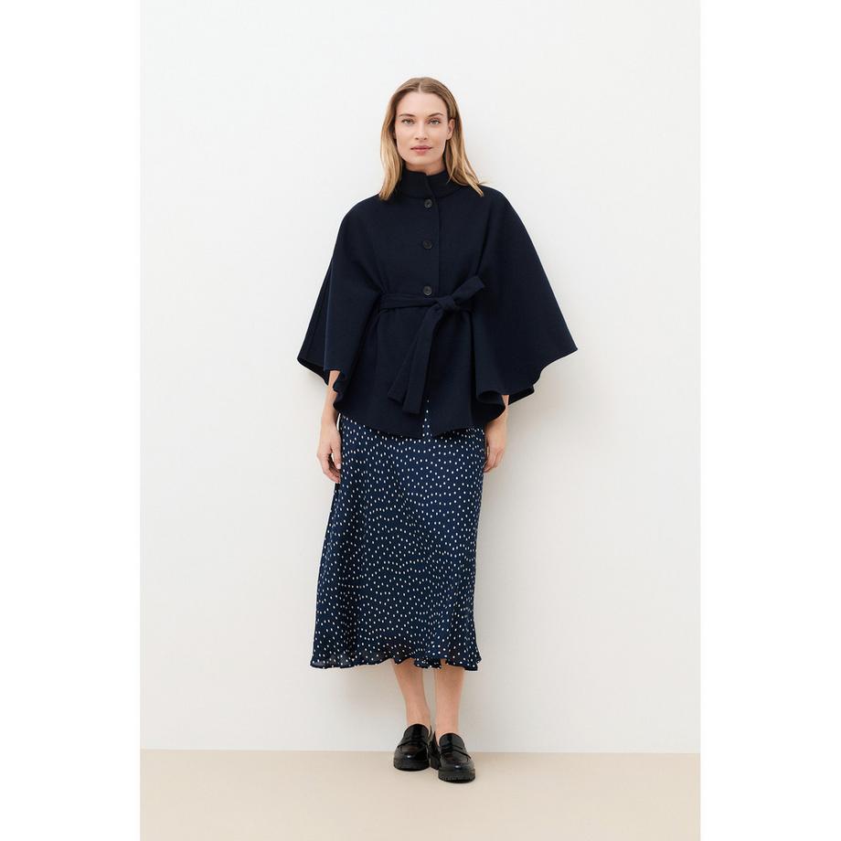 Caroll Poncho à col montant et ceinture  