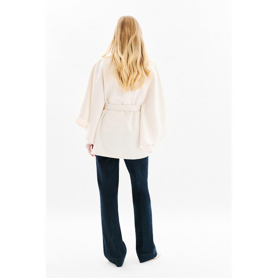 Caroll Poncho à col montant et ceinture  