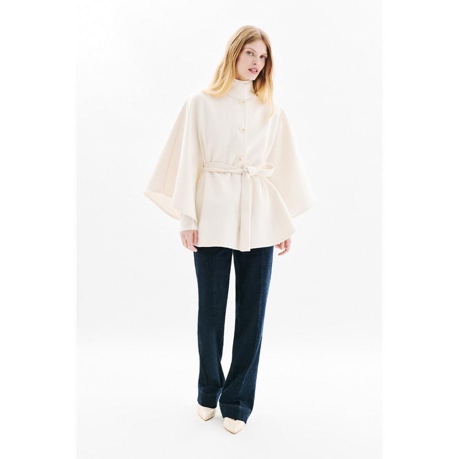 Caroll Poncho à col montant et ceinture  