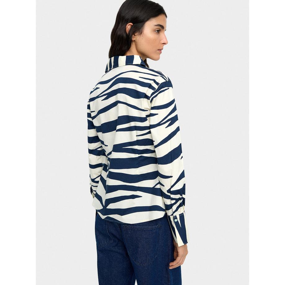 Parfois Langarm Zebra Print Bluse  