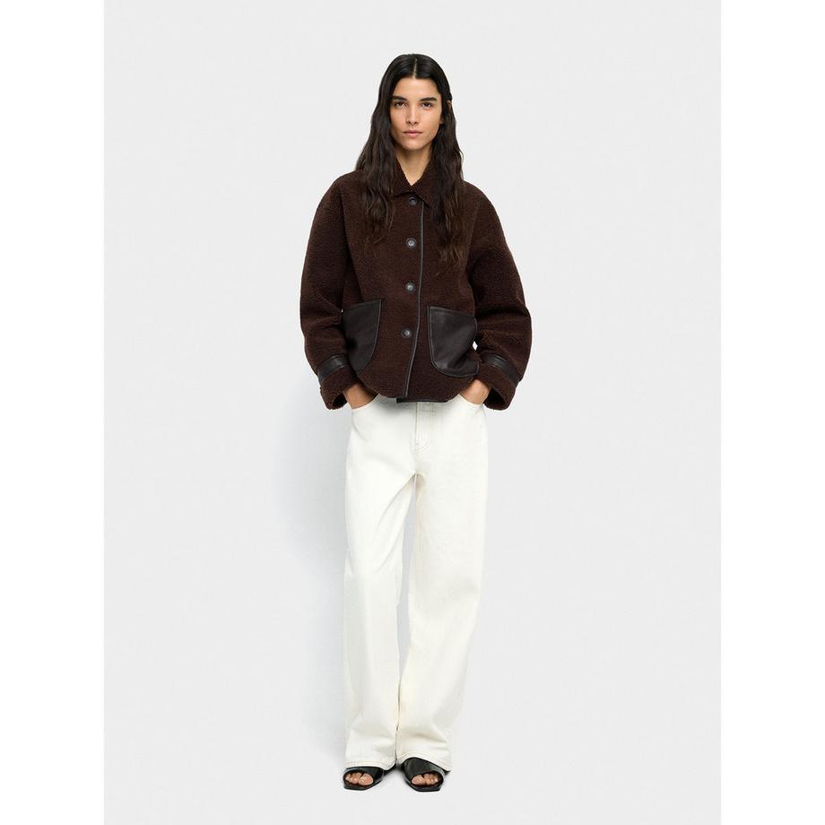 Parfois Manteau Teddy avec Détails en Similicuir  