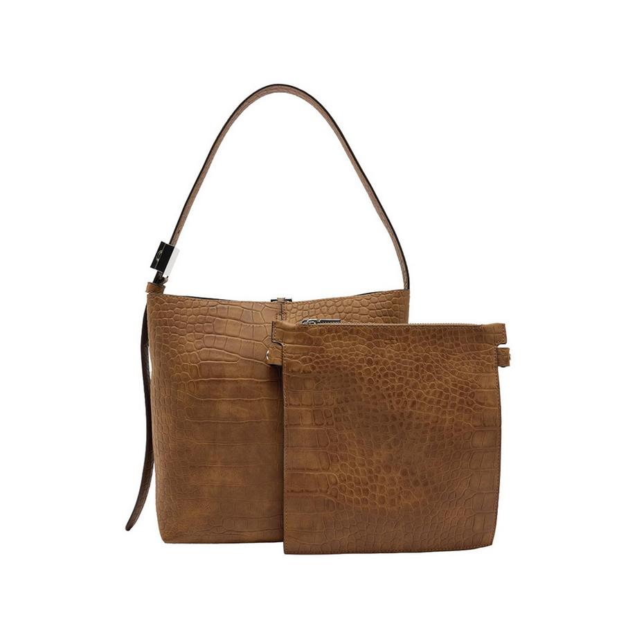 Parfois Borsa a tracolla con stampa coccodrillo e pochette  