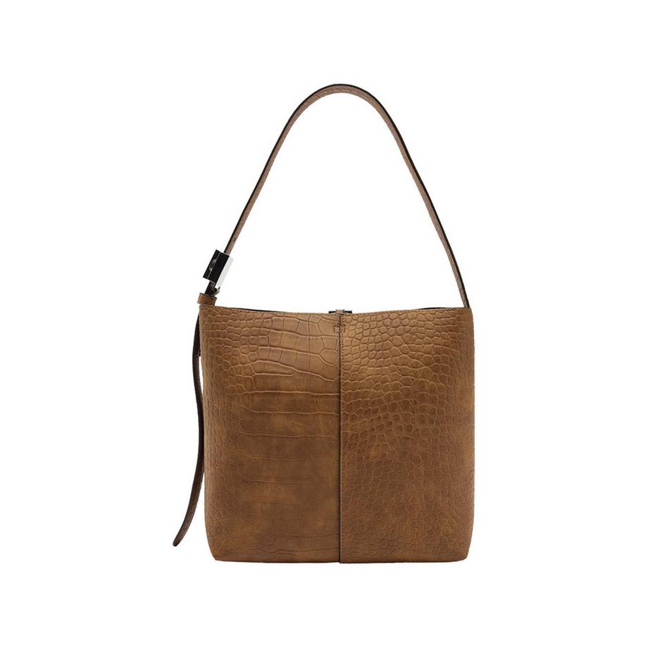 Parfois Borsa a tracolla con stampa coccodrillo e pochette  