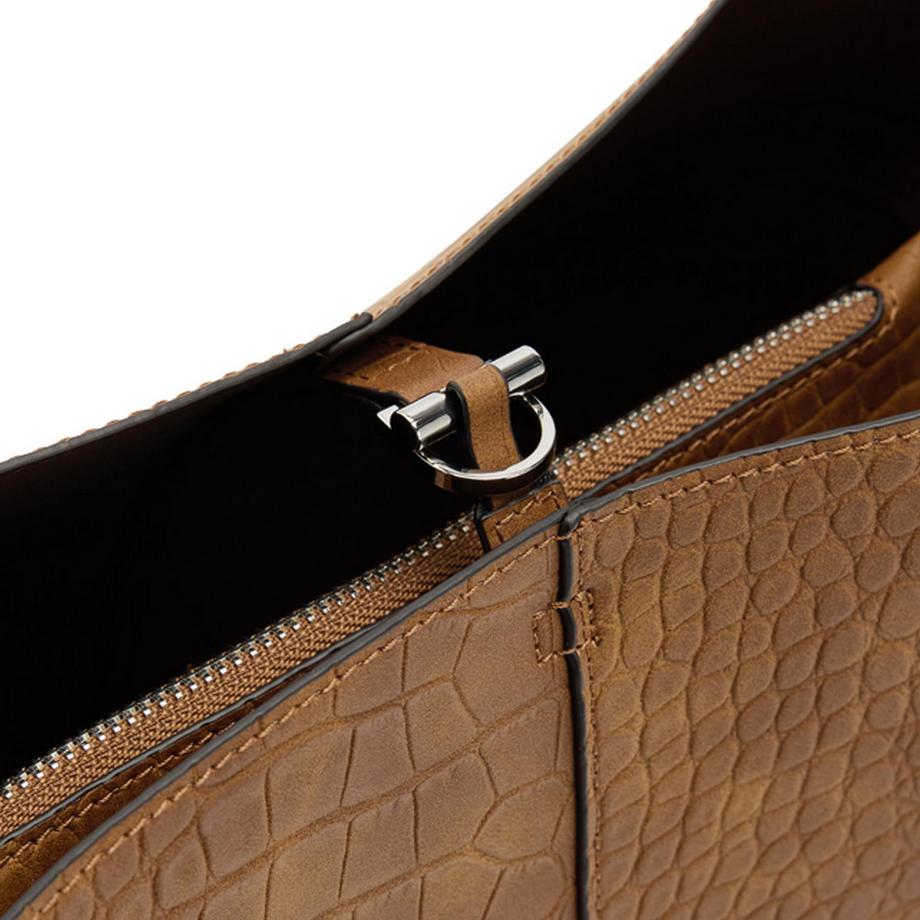 Parfois Borsa a tracolla con stampa coccodrillo e pochette  