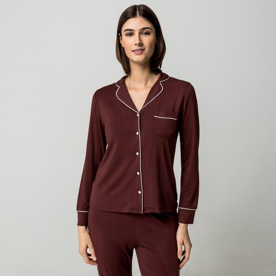 Manor Woman Pyjama-Set avec bordure contrastante  