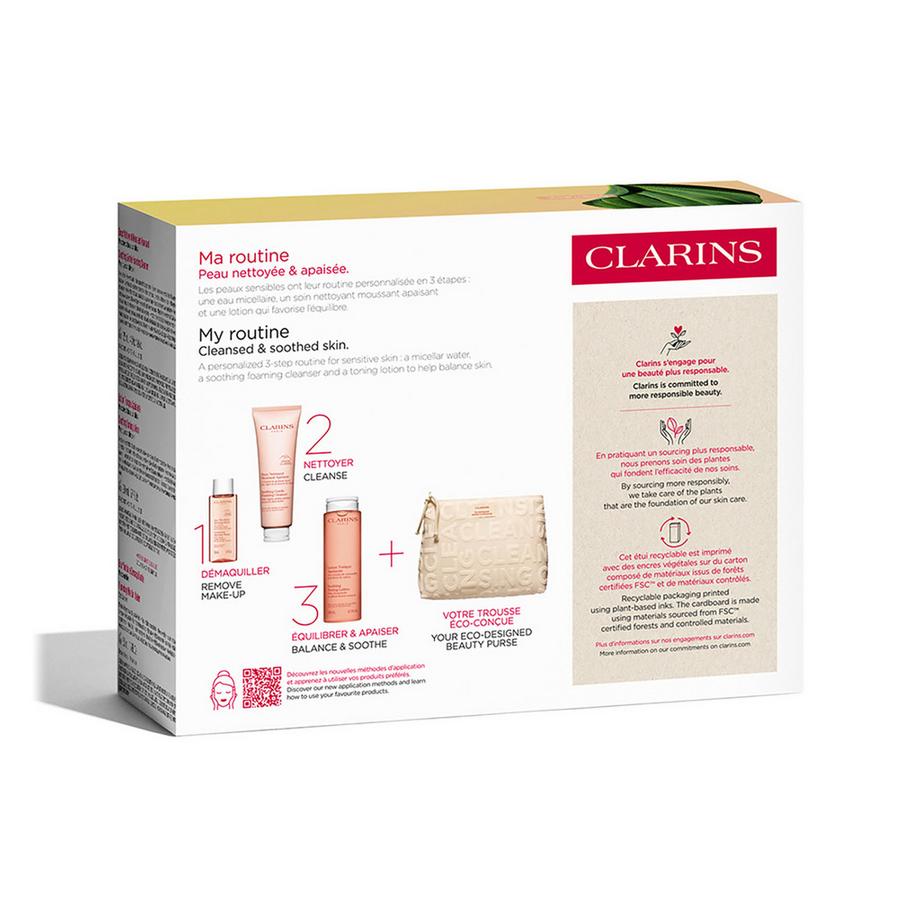 CLARINS  Coffret mes essentiels démaquillant peaux sensibles 