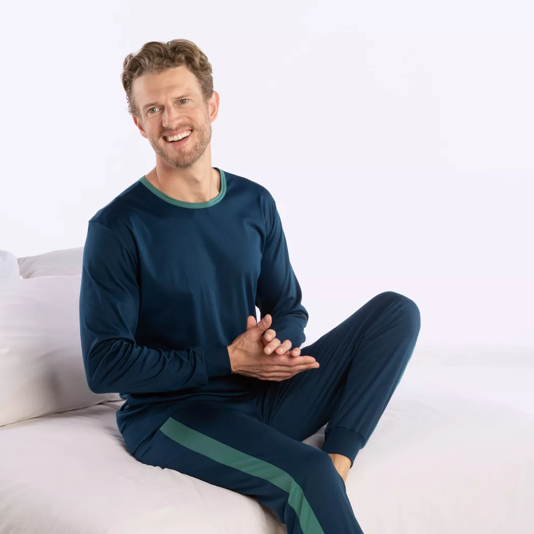 ISA bodywear - Pyjama, für Herren, Nachtblau, Größe L