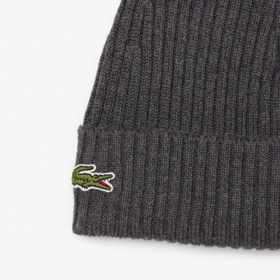 LACOSTE RB0001 Bonnet tricot côtelé  