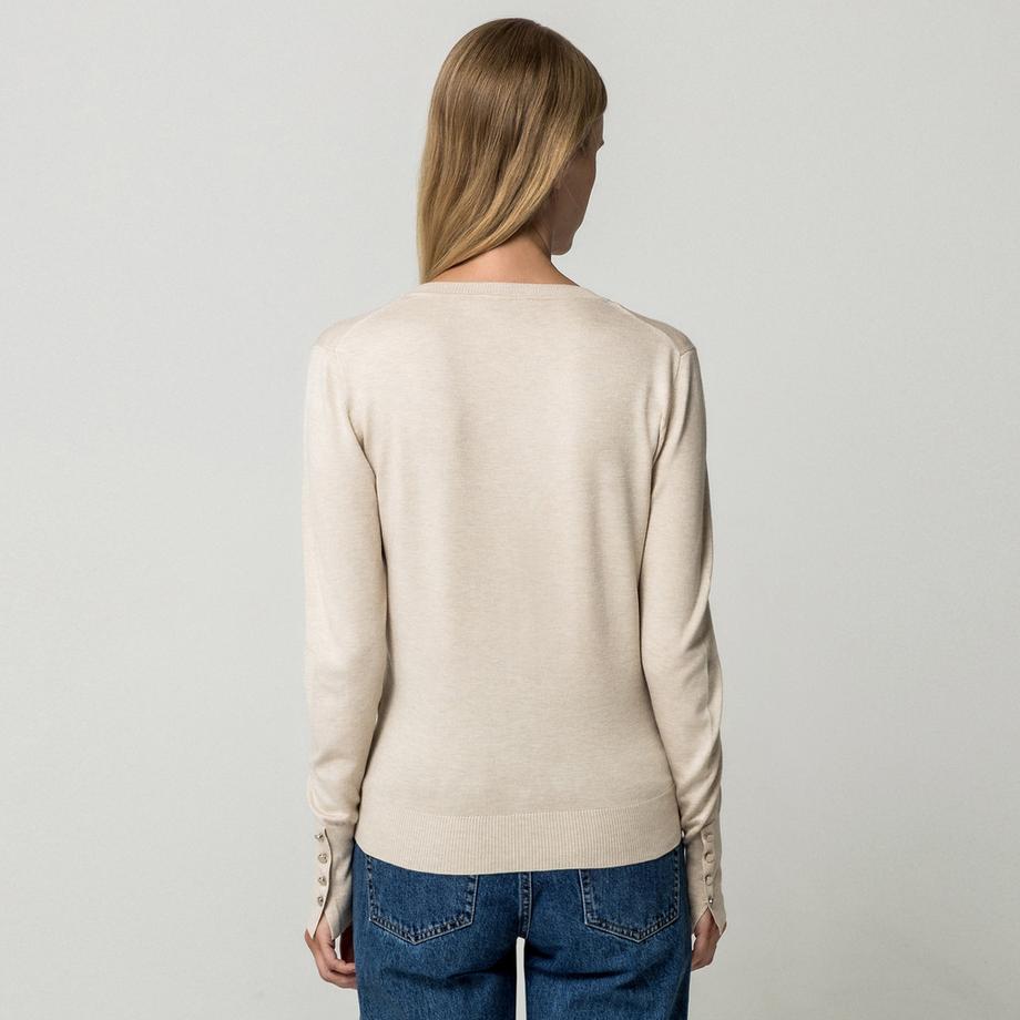 Manor Woman Cardigan scollo a V abbottonato  