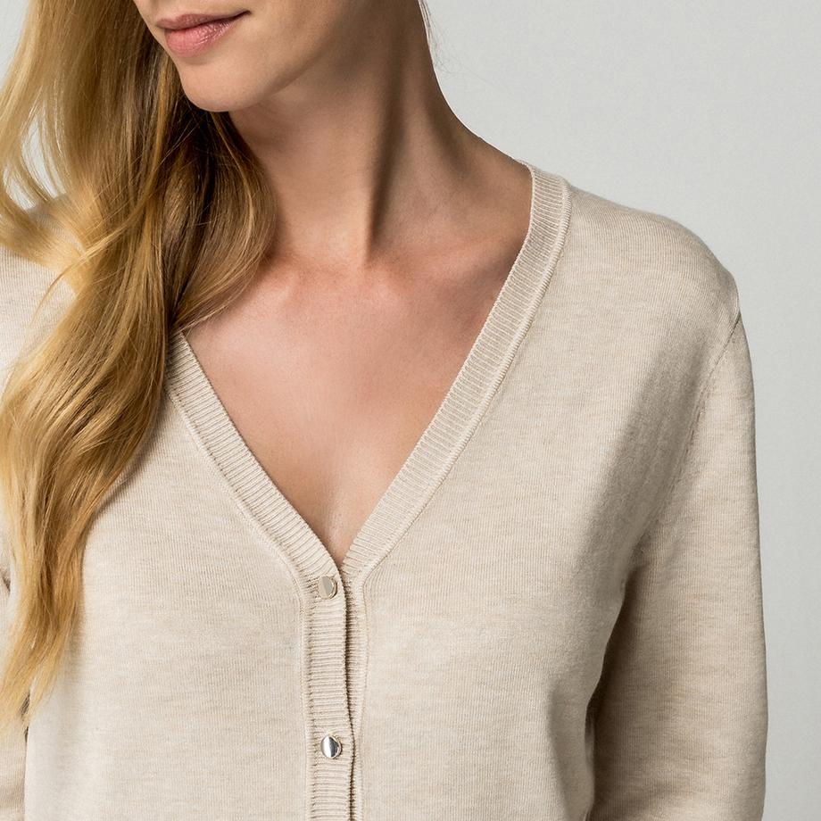 Manor Woman Cardigan scollo a V abbottonato  