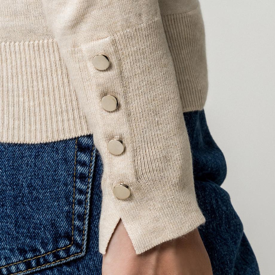 Manor Woman Cardigan scollo a V abbottonato  