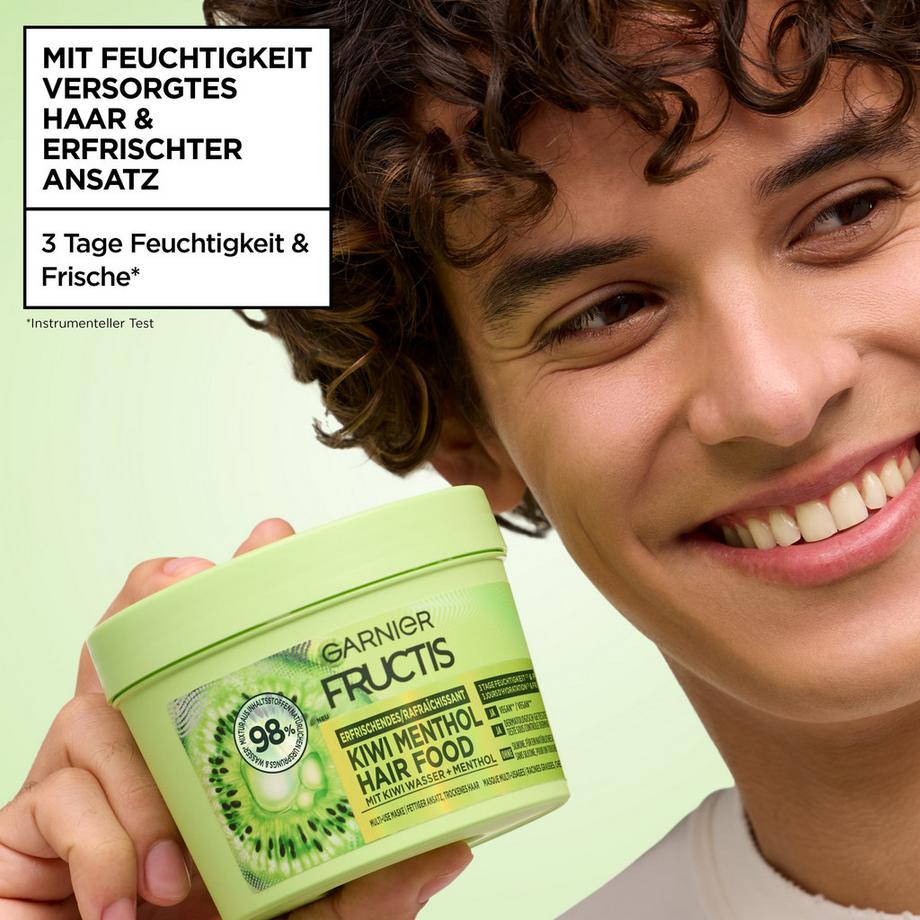 GARNIER  Masque capillaire multi-usage Fructis Kiwi Menthol Hair Food 