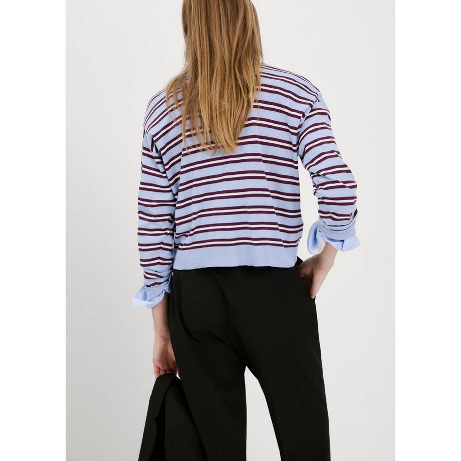 MANGO LUCCAPR Sweat-shirt Polo Rayé à Manches Longues  