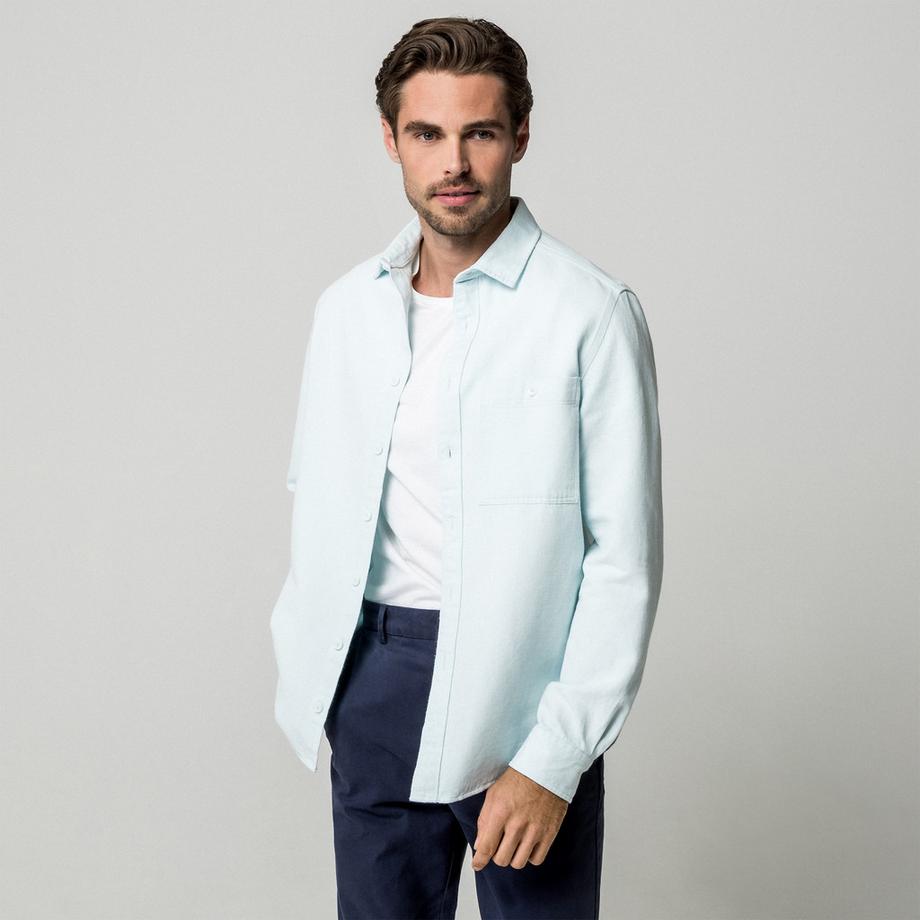 Manor Man Manor Man Overshirt con tasca petto e chiusura a bottoni  