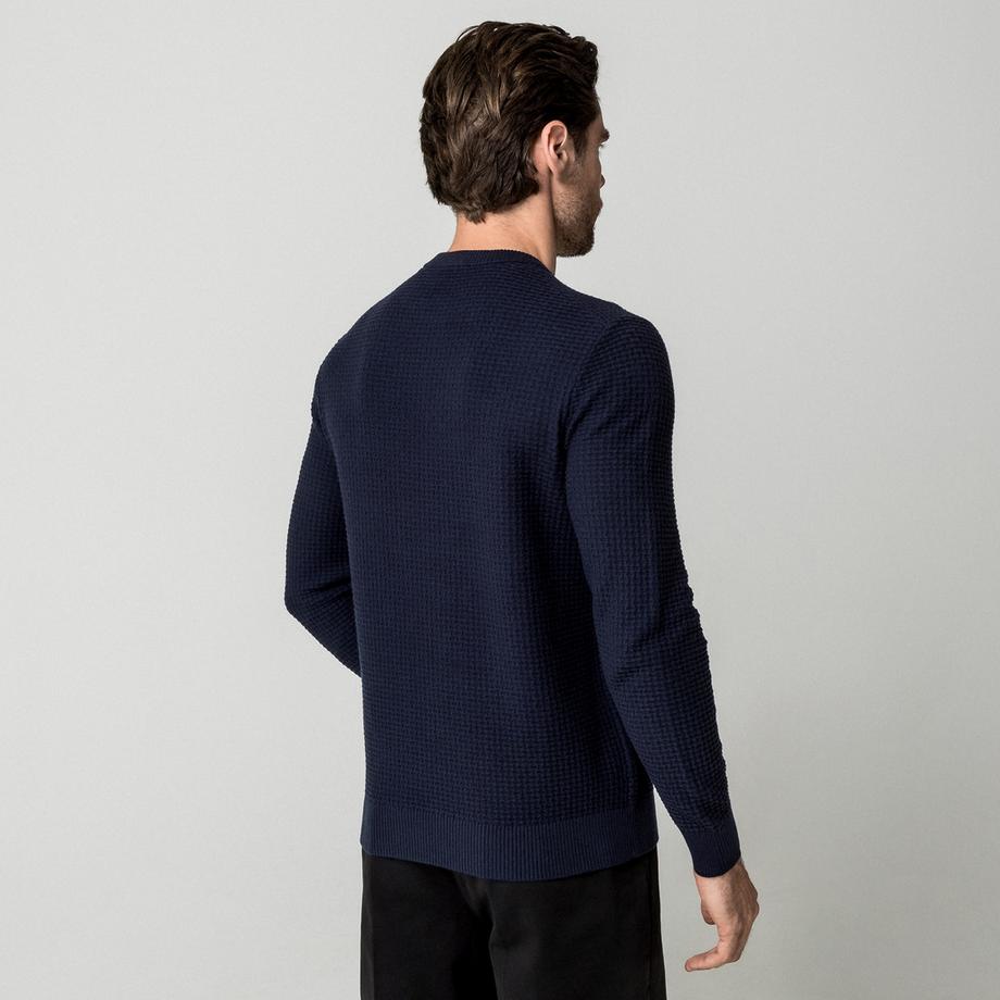 Manor Man Maglione in maglia testurizzata  