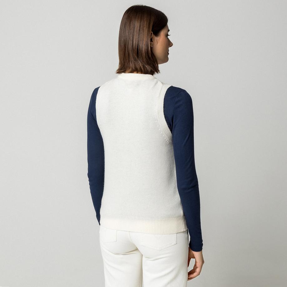 Manor Woman Gilet tricoté à boutonnage avant  