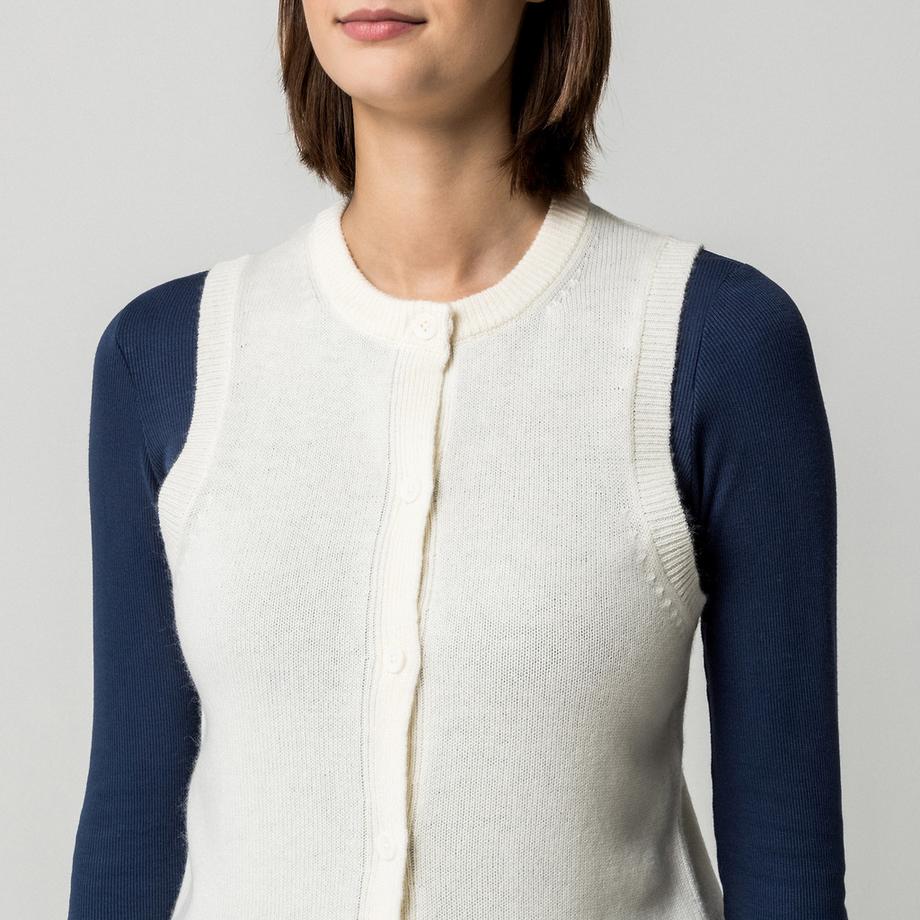 Manor Woman Gilet tricoté à boutonnage avant  