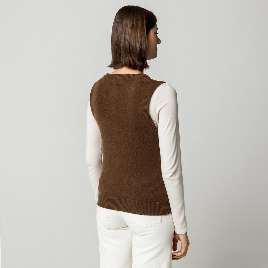 Manor Woman Gilet tricoté à boutonnage avant  