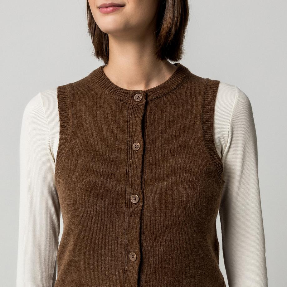Manor Woman Gilet tricoté à boutonnage avant  