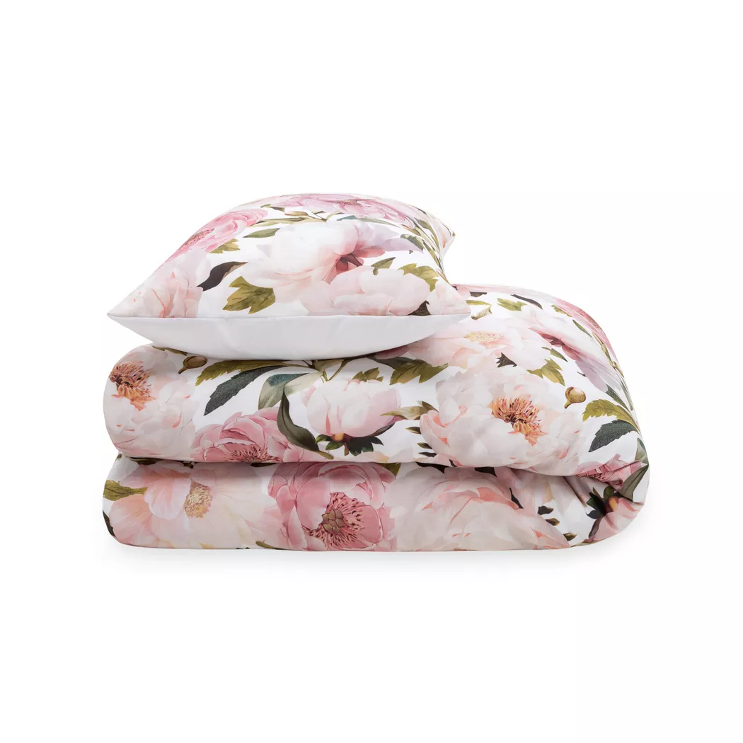 Manor - Duvetbezug, Auralie Floral Duvetbezug, 160 x 210 cm, Rosa