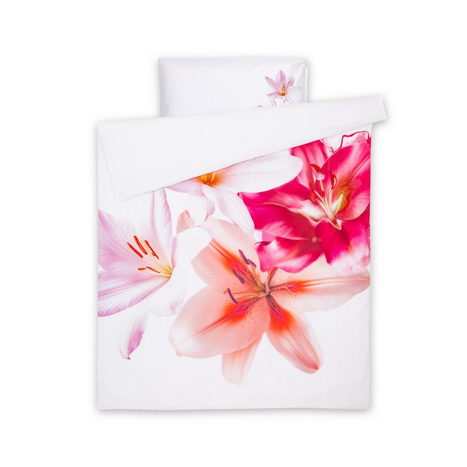 Manor Liora Housse de couette florale en satin  