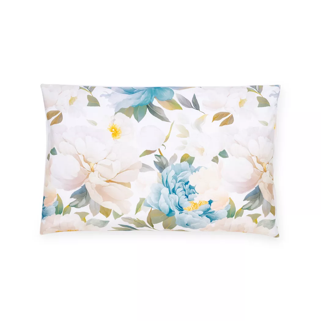 Manor - Kissenbezug, Azalina Kissenbezug mit Blumenmuster, 65 x 100 cm, Blau