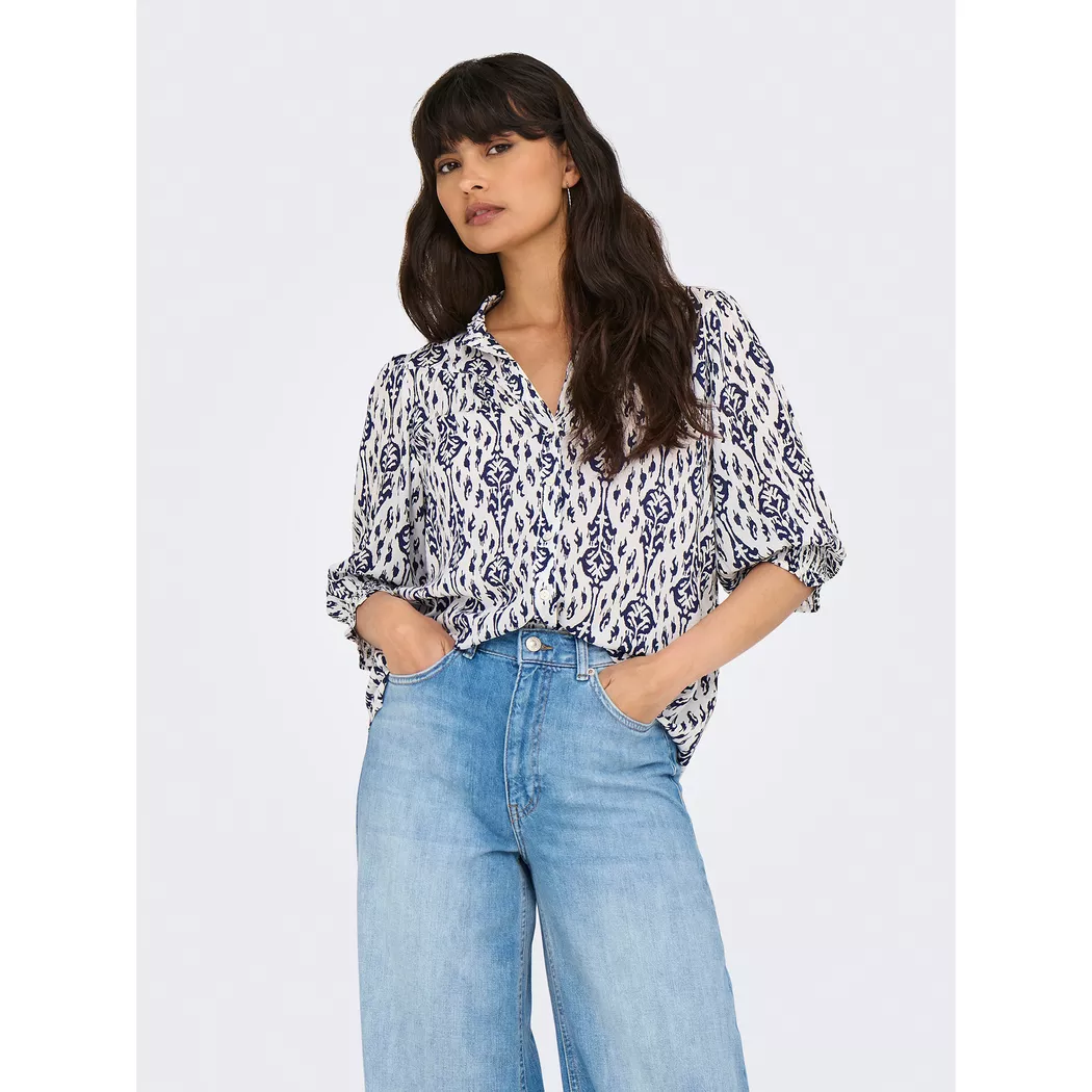 Only - Bluse, für Damen, Nachtblau, Größe M
