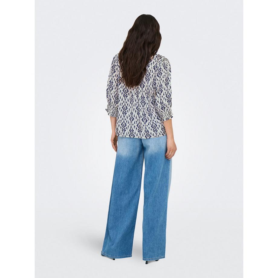 ONLY Gemusterte Bluse Regular Fit  