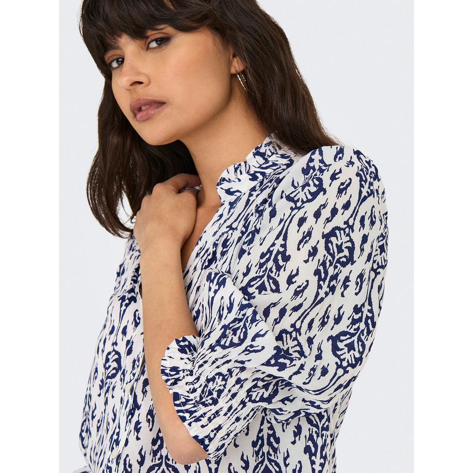 ONLY Gemusterte Bluse Regular Fit  
