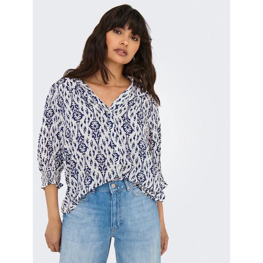 ONLY Gemusterte Bluse Regular Fit  
