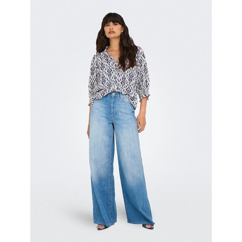 ONLY Gemusterte Bluse Regular Fit  