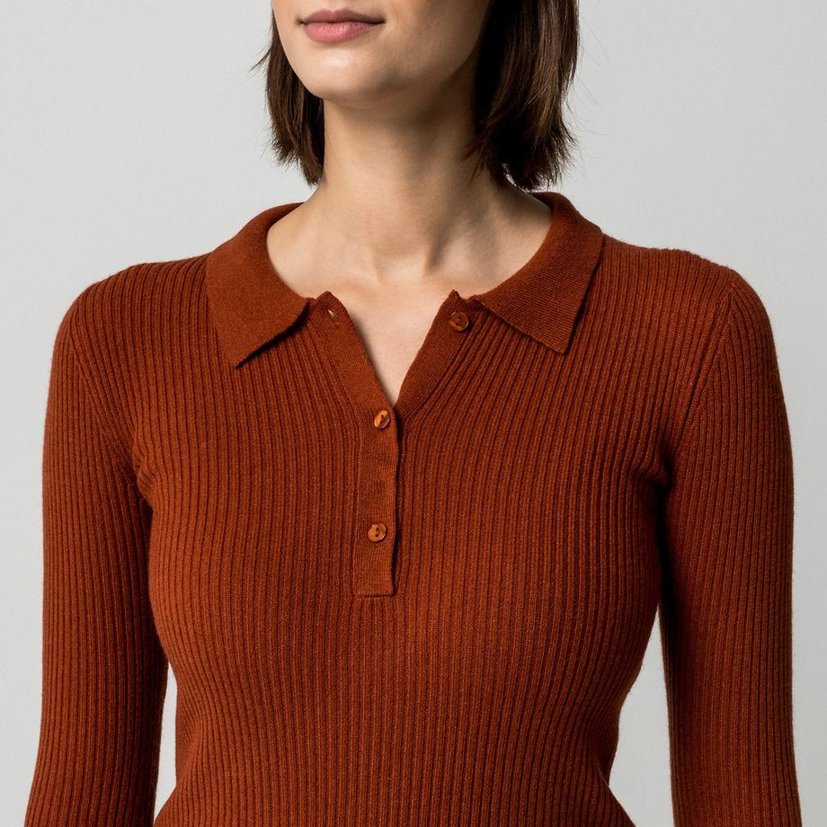 Manor Woman Gerippter Polokragen Pullover  