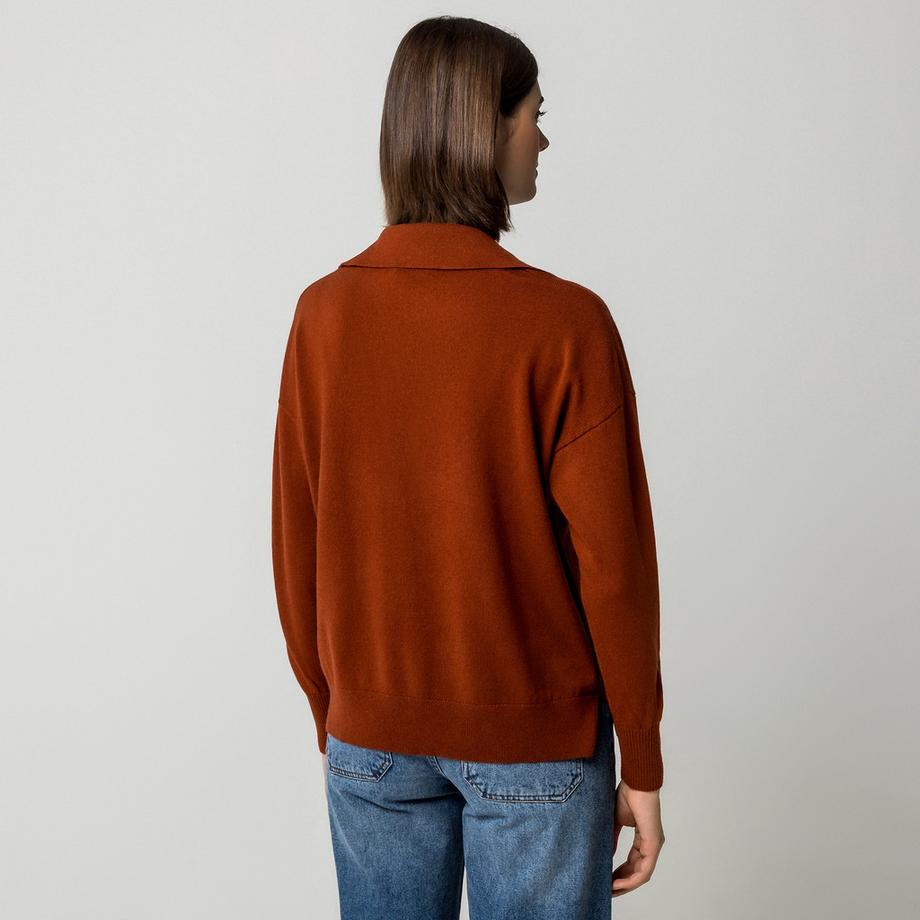 Manor Woman Pullover à col et encolure en V  