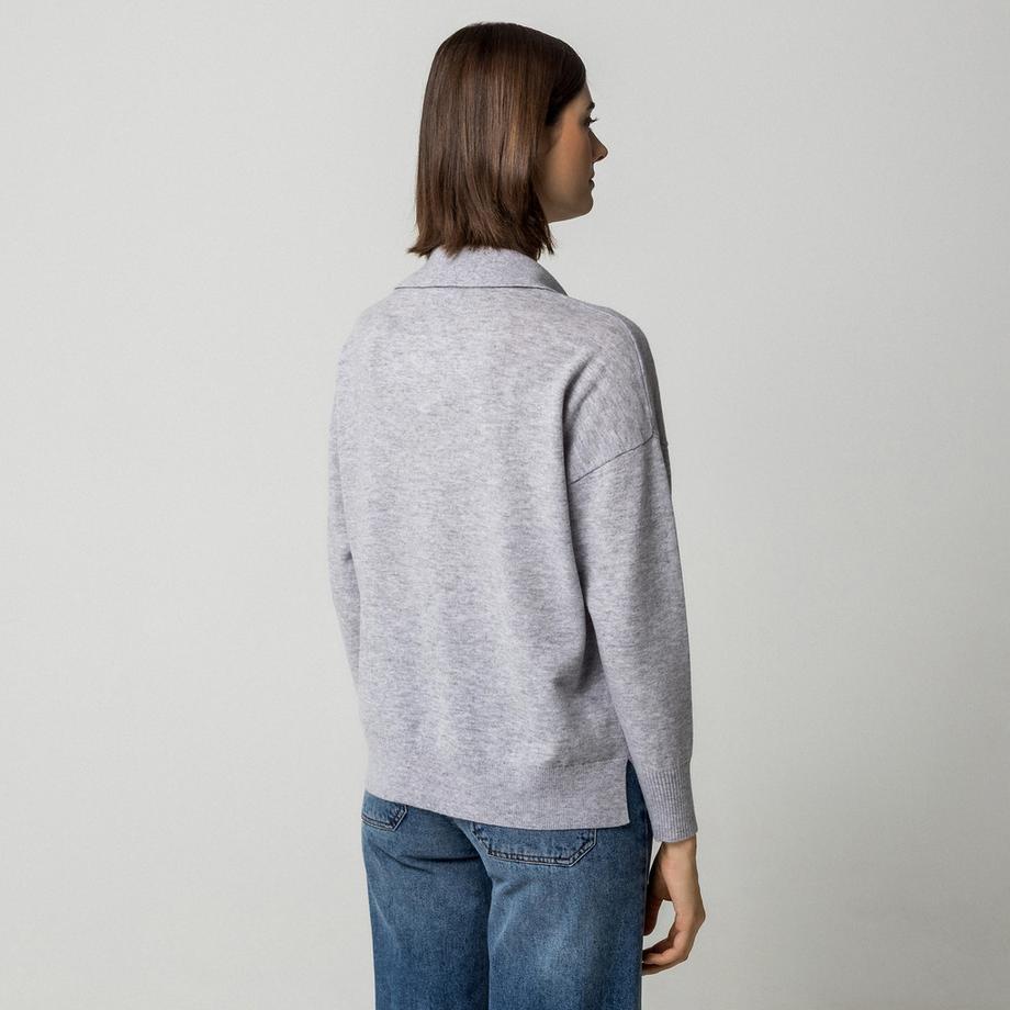 Manor Woman Pullover à col et encolure en V  