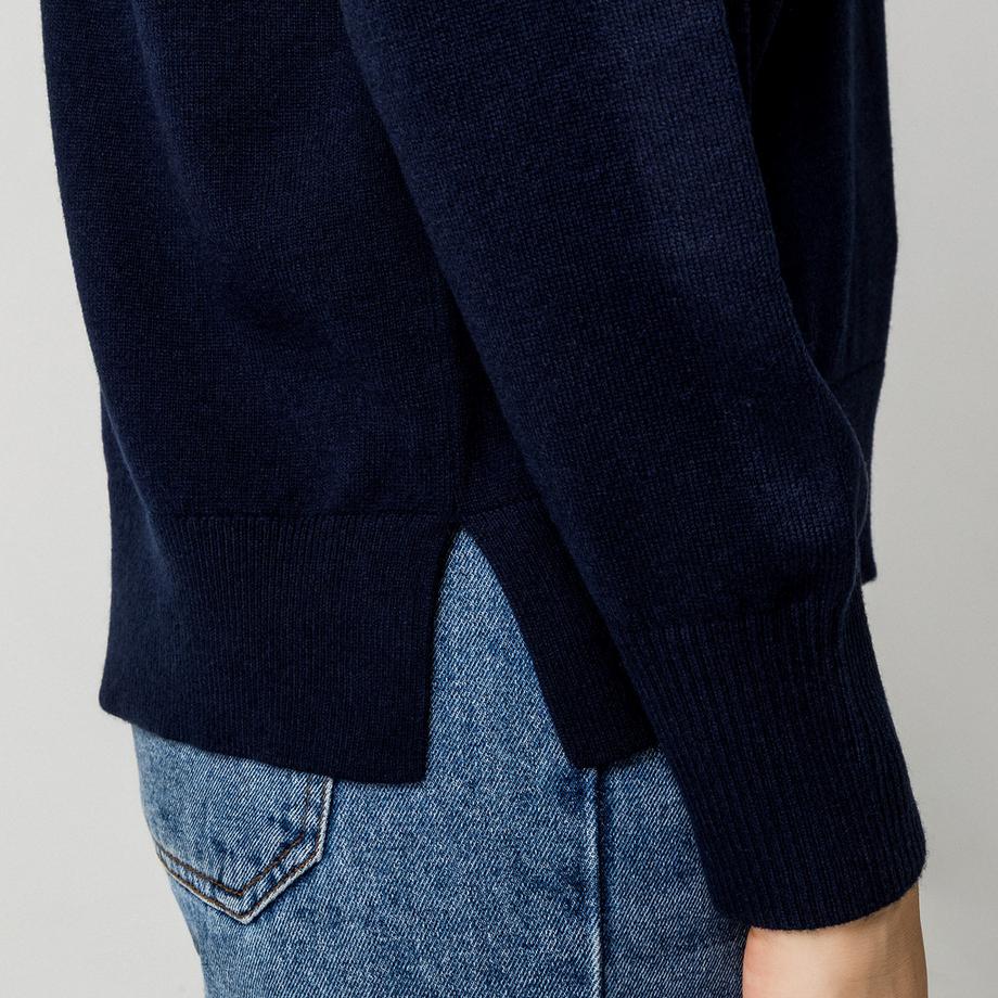 Manor Woman Pullover à col et encolure en V  