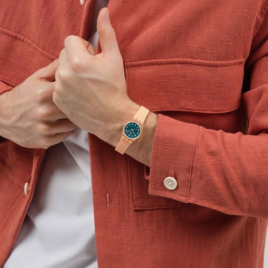 swatch PEACHY WEAVE Analoguhr 