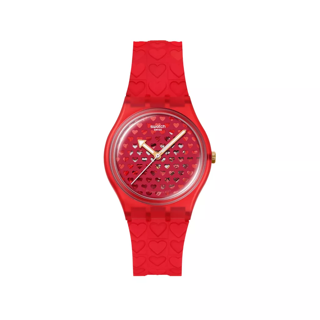 Swatch - Analoguhr, Love In Scarlet, 34mm, Rot