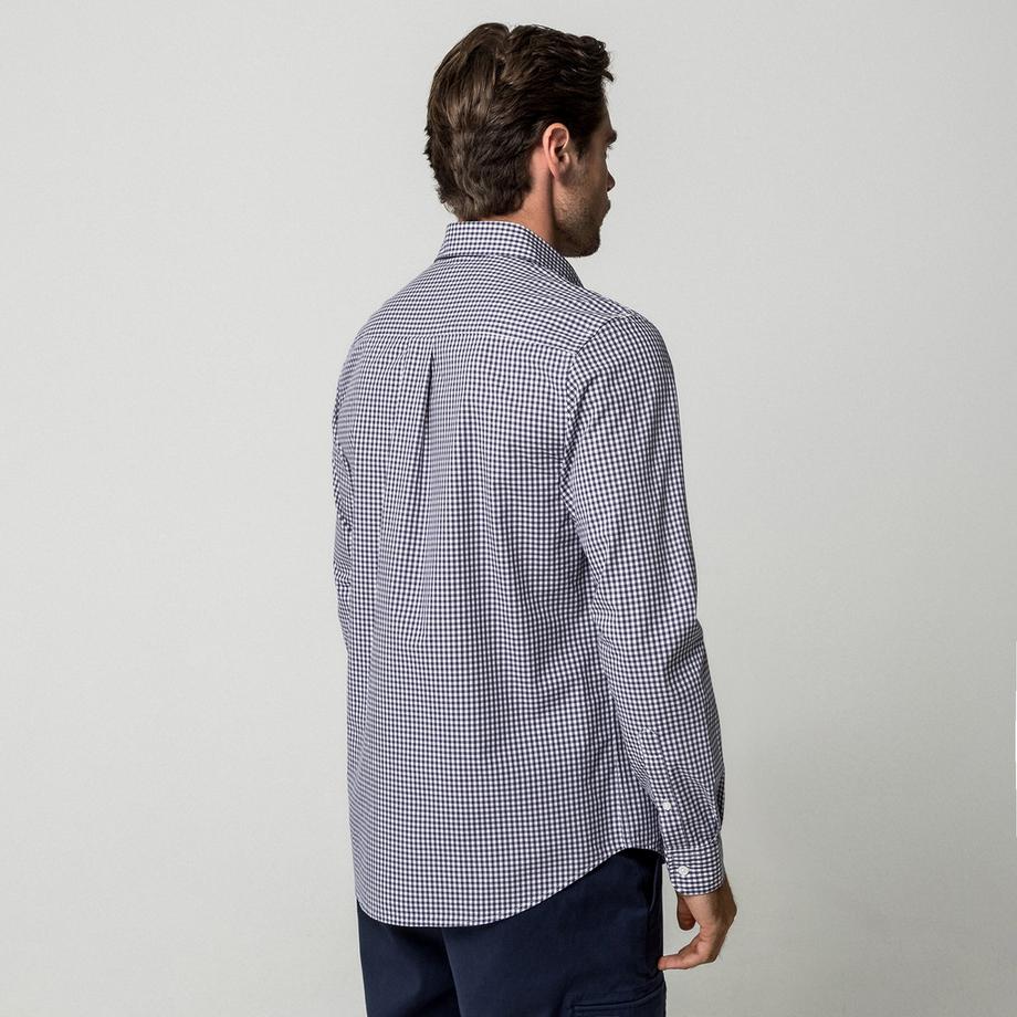 Manor Man Manor Man Chemise à Manches Longues à Carreaux avec Poche Poitrine  