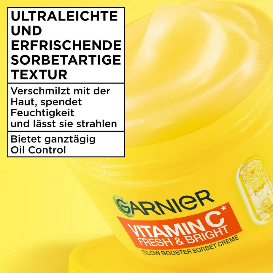GARNIER  Vitamin C Fresh & Bright Glow Booster Sorbet Creme 