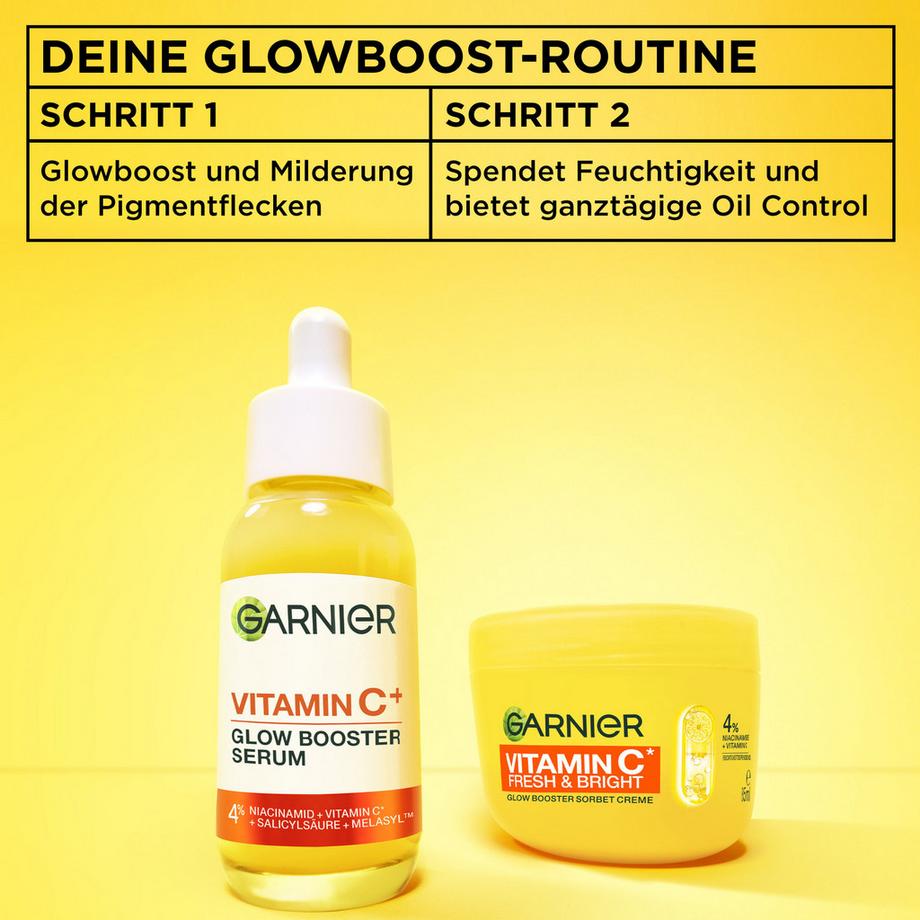 GARNIER  Vitamin C Fresh & Bright Glow Booster Sorbet Creme 