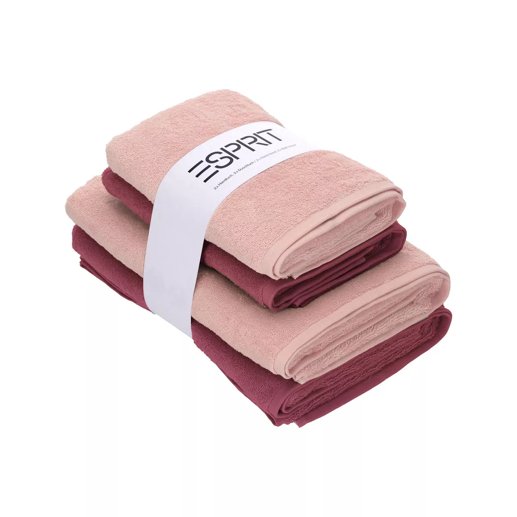 Esprit - Handtuch & Duschtuch Set, Set, Rosa