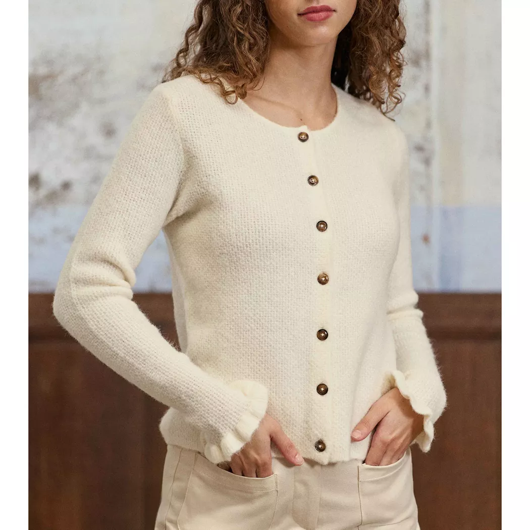 La Petite Etoile - Cardigan, für Damen, Ecru, Größe S