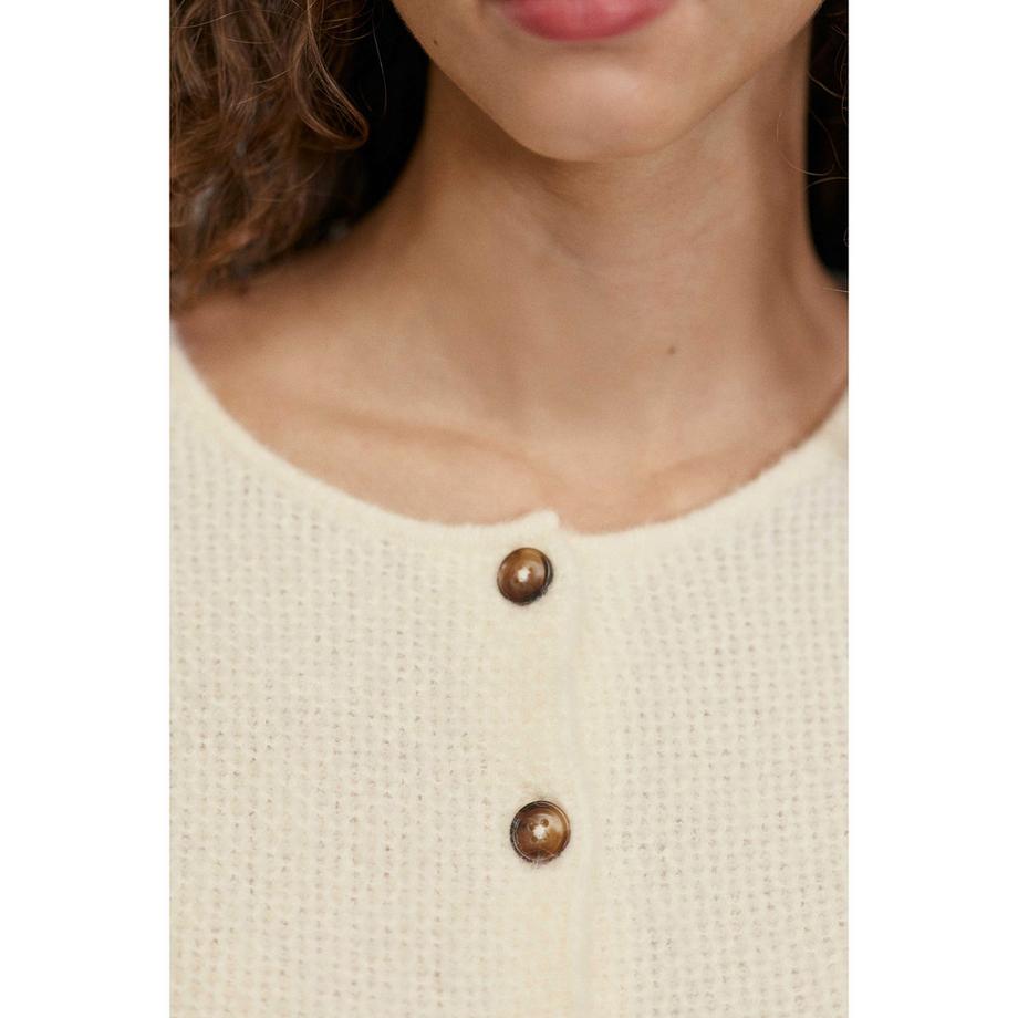 La Petite Etoile Cardigan boutonné avec poignets à volants  